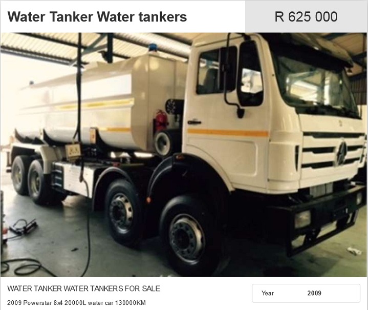Top Quality Water Tankers for sale in South Africa - Truck & Trailer Blog