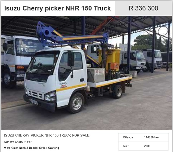 van mounted cherry picker for sale