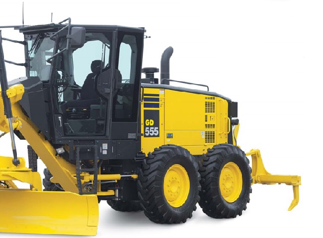 exterior of the gd555 komatsu grader