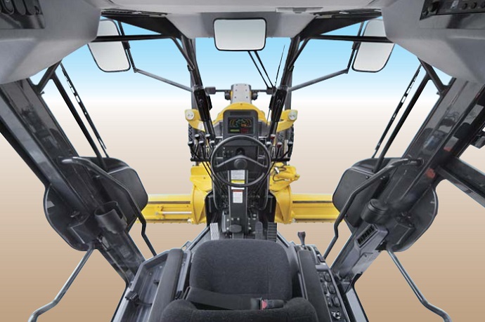 gd555 komtasu grader cab interior