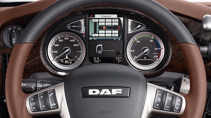 driver's view in the daf xf